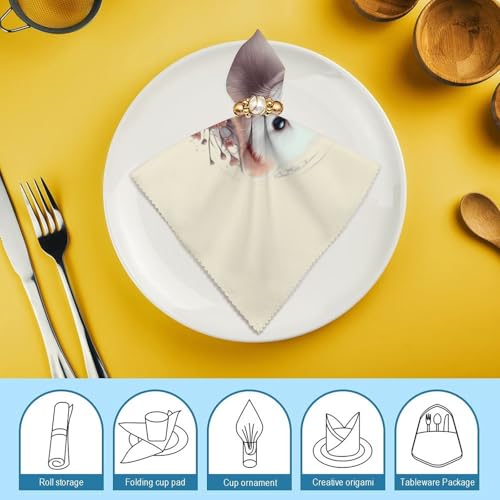 Servilletas de tela de hurón lavables y duraderas para cocina y comedor 8