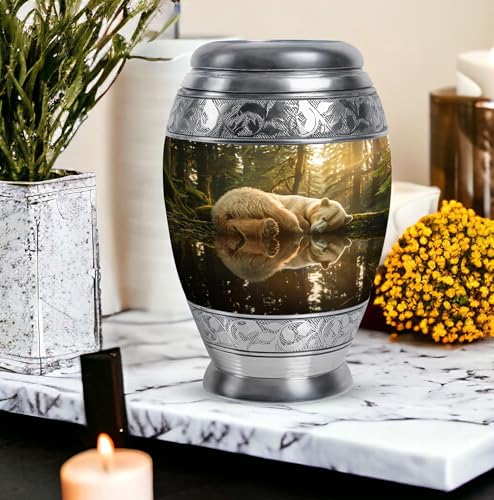 Image of Bear Urn - Urn for Ashes - Cremation Urns for Human Ashes Adult Male - Cremation Urns for Burial - Urns for Ashes Adult Female - (10 inch Pack of 1)