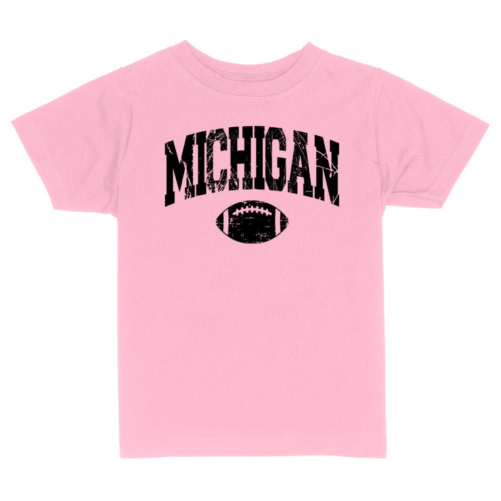 Football Michigan Collegiate Toddler Kids T-Shirt 4T Light Pink