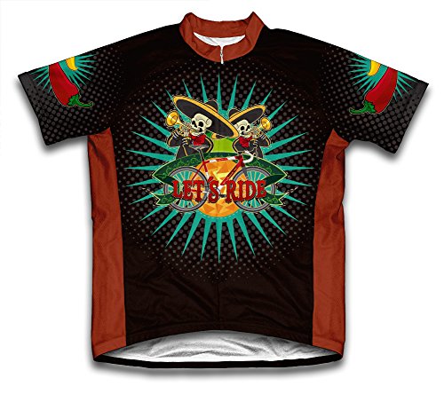 ScudoPro Mariachi Short Sleeve Cycling Jersey for Men - Size 4XL White