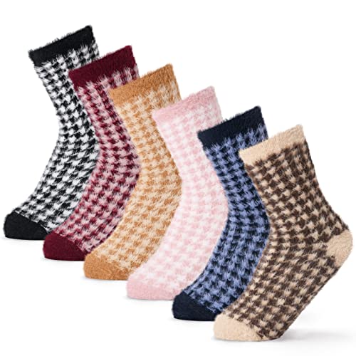 Chaussettes chaudes femme thermiques Chaussettes hiver moelleuses femme Chaussettes épaisses femme Lot de 6 Paires Taille Unique 36-41 Cover