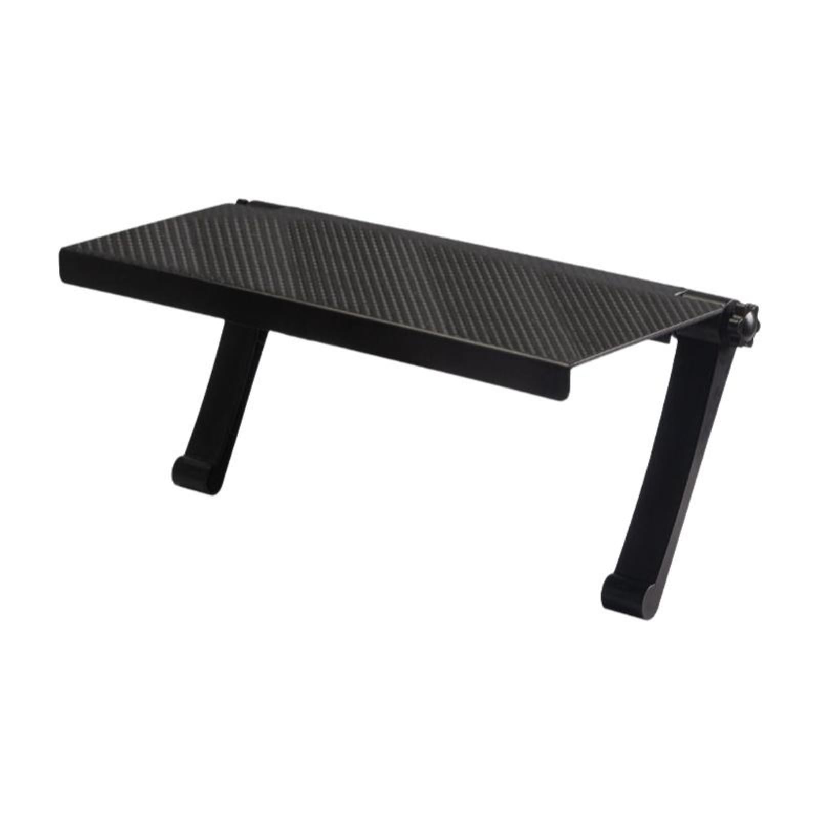 Display Shelf, TV Top Storage Bracket, No-Drill Adjustable Mount, Black Extended & Widened 1 Pack-image-0