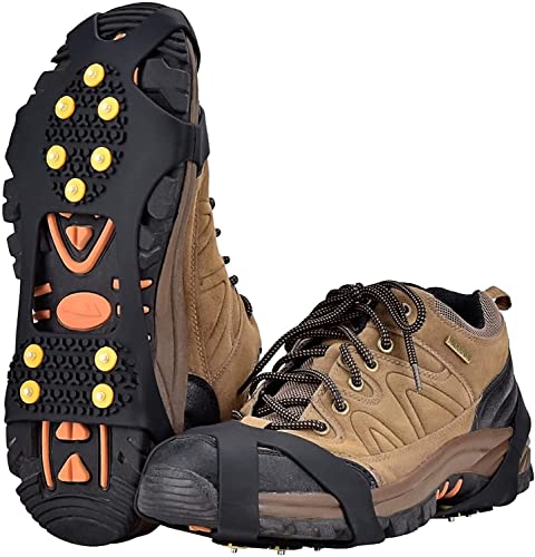 Image of Aliglow Ice Cleats Crampons for Shoes and Boots - Snow Steel Traction Grips