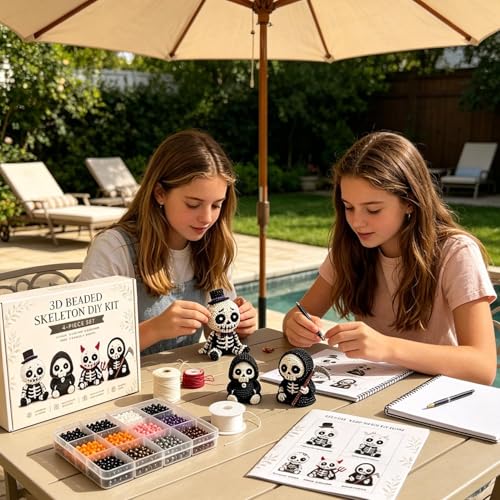 Cuentas de esqueleto 3D para manualidades de Halloween en casa 2