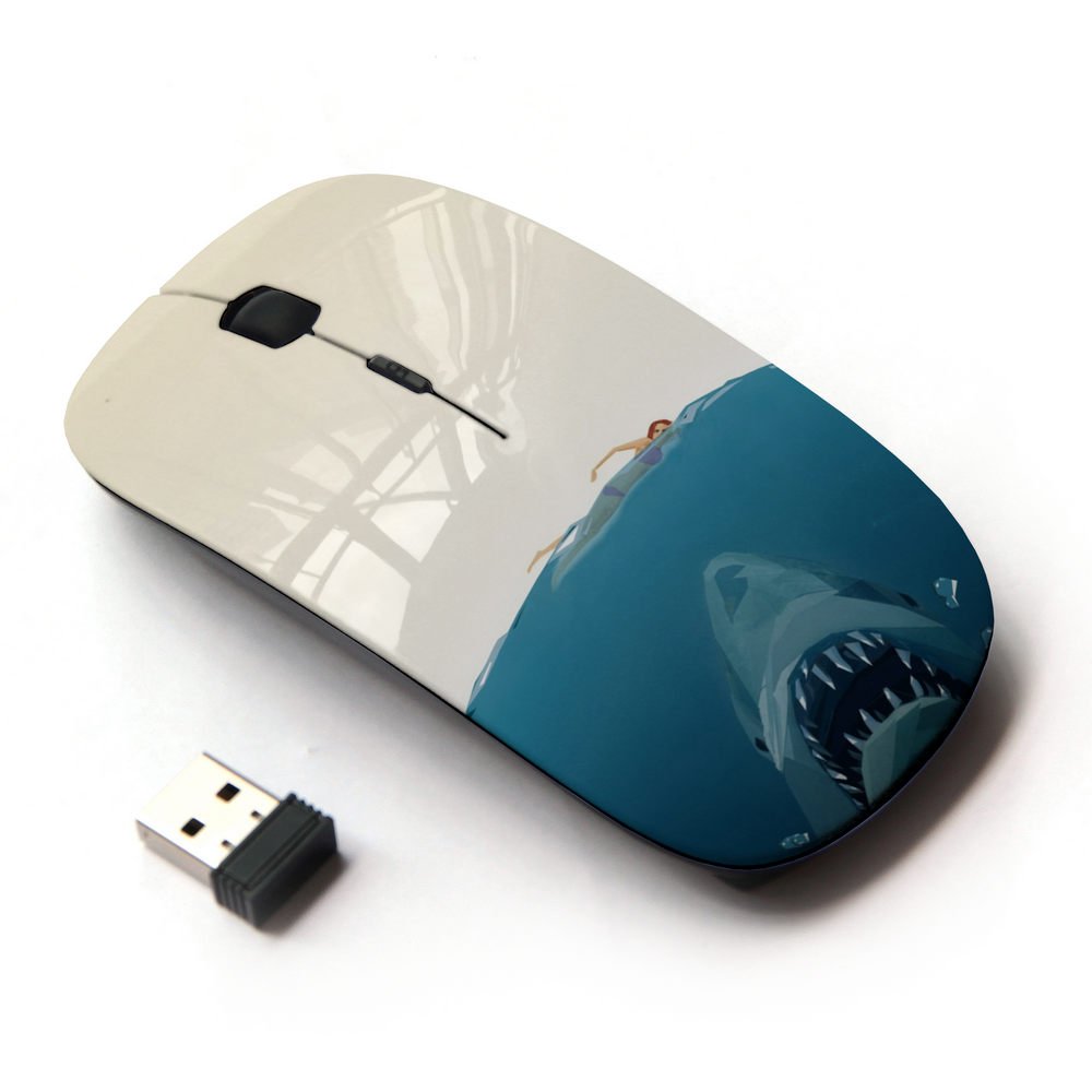 KOOLmouse [ Optical 2.4G Wireless Mouse [ Shark Attack - Funny ]
