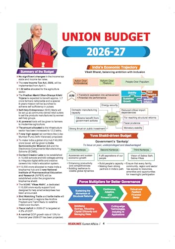 Image of Arihant Headlines Current Affairs 2026 | Budget 2026-27 Special | 360 Coverage Feb 2025-Feb 2026 | UPSC, State PCS, SSC, NDA /CDS, Railway & Police Exams