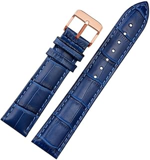 12 14 16 18 19 19 20 21 22 23 mm Azul Color Genuino Ratio de Cuero Strap Strap Men and Women Watchband for Watch Band Household faucets