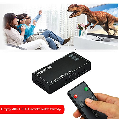 Xolorspace 23031 Hdr 3X1 Hdmi Switch Supports 4K 60Hz 4:4:4 8Bit, Compliant With Hdcp 2.2. Perfect Compatible With Ps 4 Pro, Xbox One S #TOP2