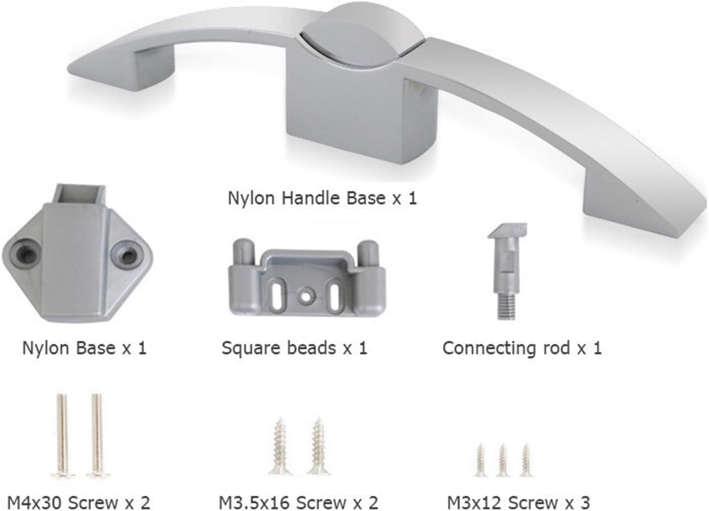 Caravan Camper Car Push Lock with Handle RV Boat Home Cabinet Drawer Latch Button Locks Furniture 1Pcs(Pearl Nickel 128mm)