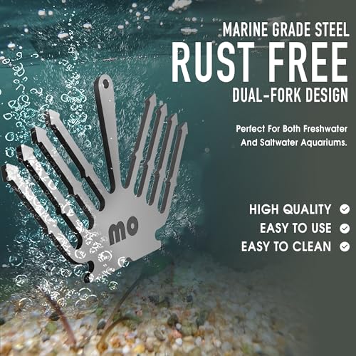 Mars Outpost Deluxe Gurkenhalter Pleco Feeder für Aquarium/Aquarium – Edelstahl mit Saugnapf und Rückholschnur für Süß- und Salzwasser – einfache Reinigung Gemüsehalter Made in UK