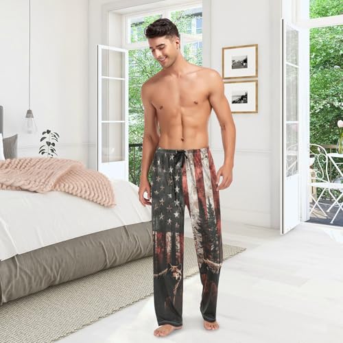 Pajama Pants for Men Flag Dragon Pajama Bottoms Lounge Pants2