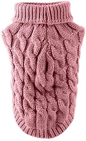 Pet Dog Turtleneck Knitting Sweater Coat Winter Warmer Thickening Pullover Knitwear Crochet Coat Clothes for Small Dog Puppy Cat - Image 3