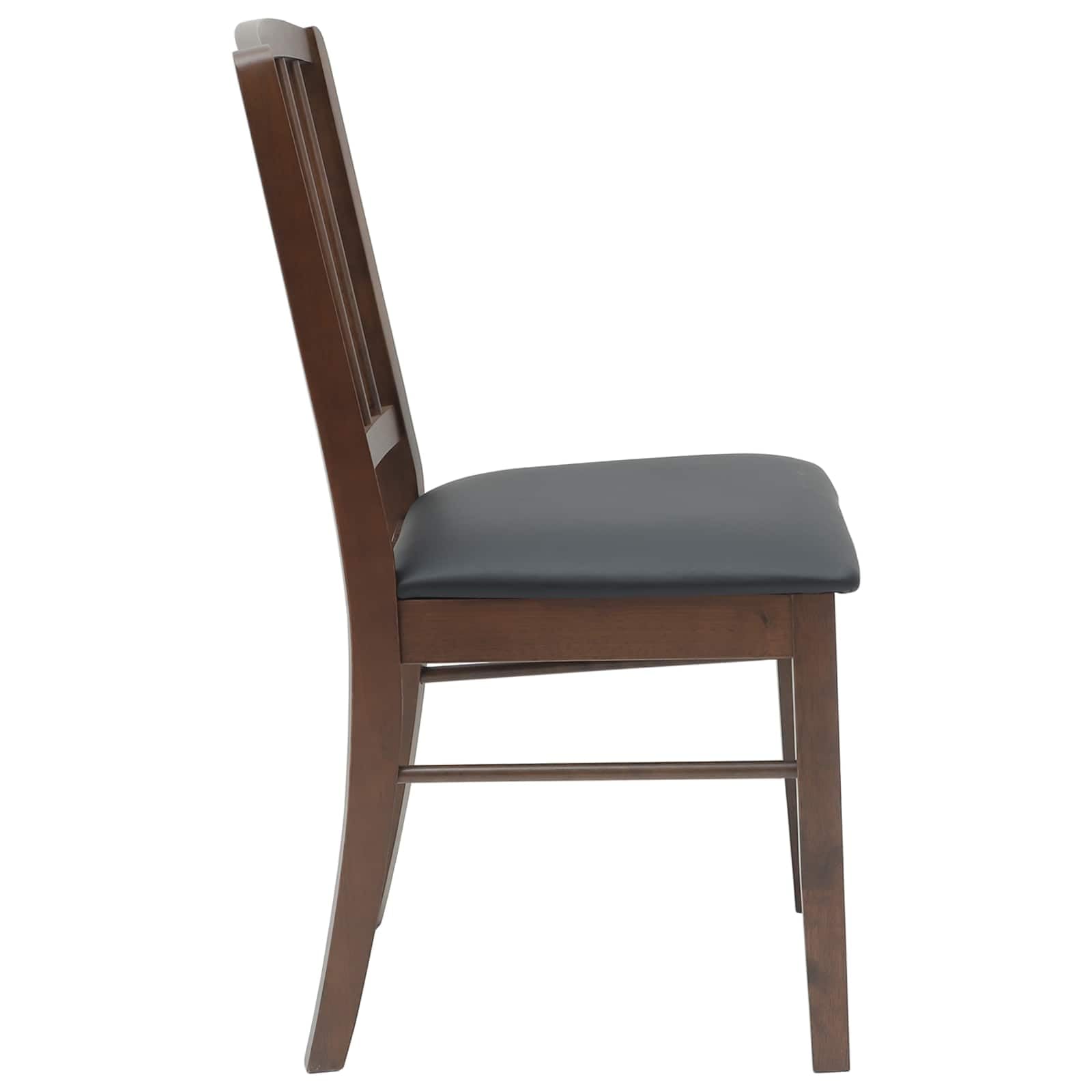 Chaises de Salle à Manger 2 pc Bois de Caoutchouc Massif