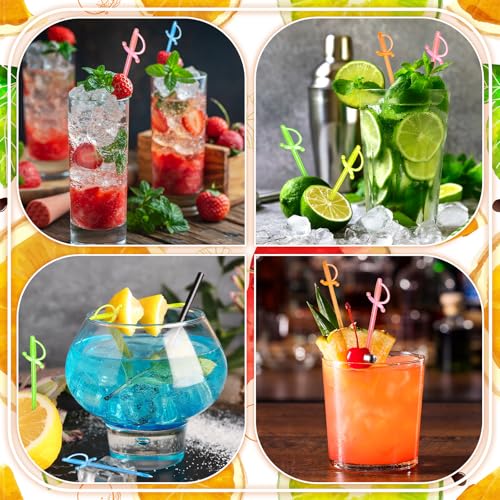 image for Chengu 500 Pcs 3.15 Inch Plastic Sword Toothpicks Picks for Appetizers