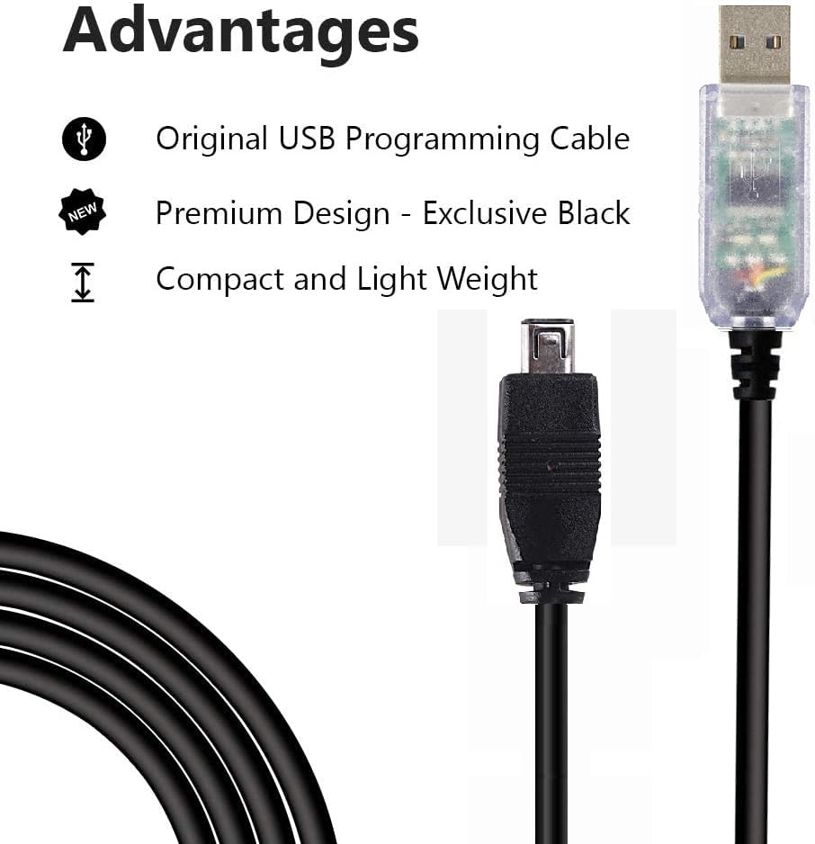 USB Programming Cable for Uniden USB-1 Scanner Radio, PC Interface Cable Compatible with BC250D BC296D UBC3300XLT BC246T BR330T BCD396T BC346XT for Laptops on Windows, Mac, Linux (1.8M) image 5