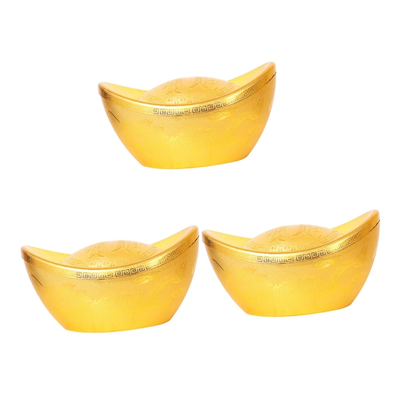 TOPBATHY 3St Yuanbao-Tischschmuck chinesisch neujahr chinesische neujahrsdekoration Yuan Bao Reichtum Barren chinesische Dekoration tischdeko Feng Shui Desktop-Ornament Plastik