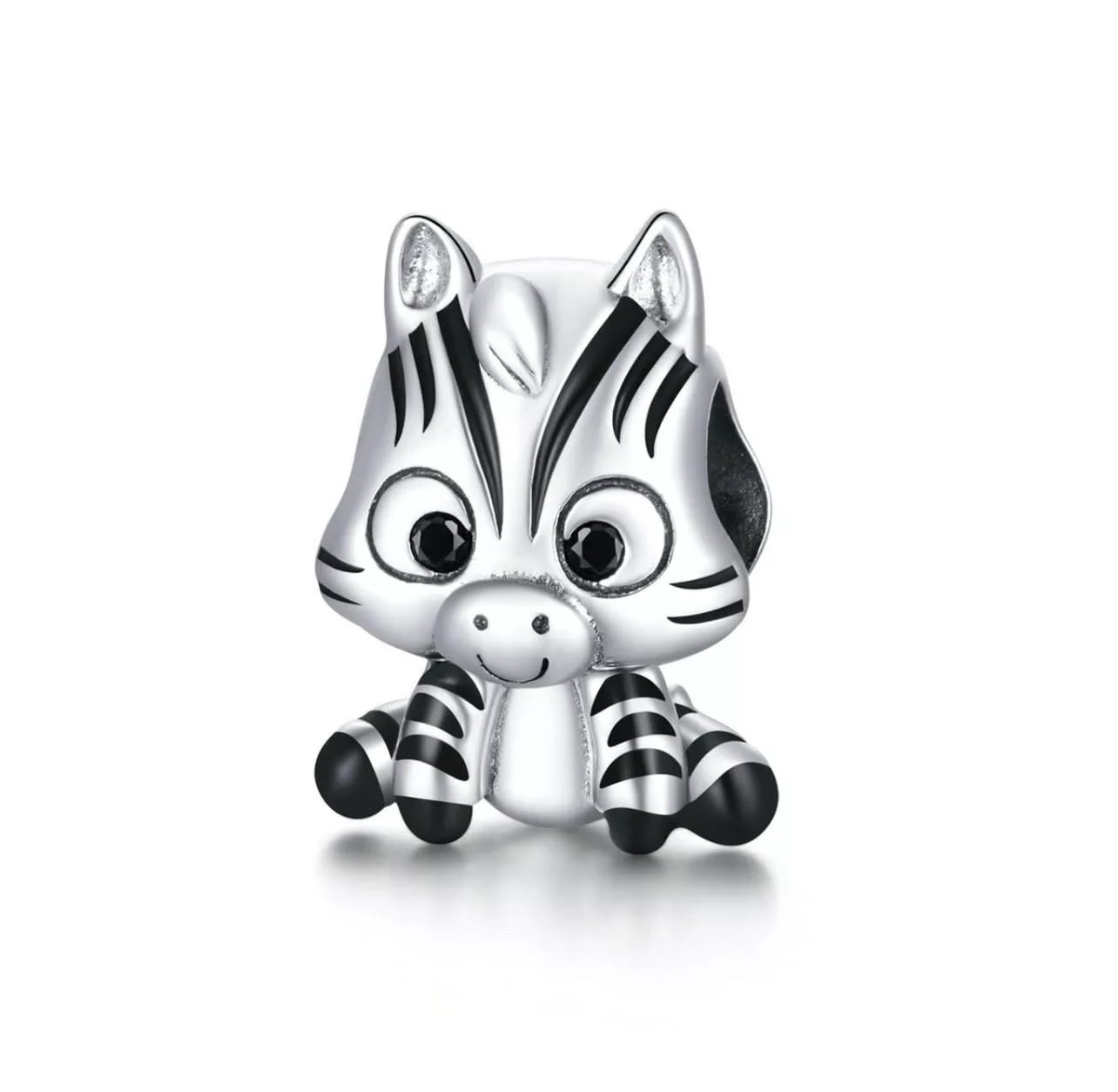 Abalorio cebra de plata 925 para personalizar tu look diario 7