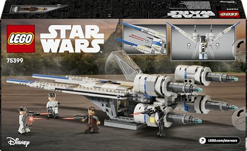 Star Wars 75399 U-Wing Starfighter Ribelle - Astronave Giocattolo da Costruire con Funzione Swing-Wing, 3 Minifigure e 1 Droide K-2SO - Regalo per Bambini da 8 Anni Fan della Stagione 2 di Andor - Lego - Immagine 11