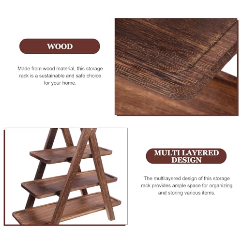 Organiser et décorer cuisine ou salon grâce au support en bois 3 niveaux - 4