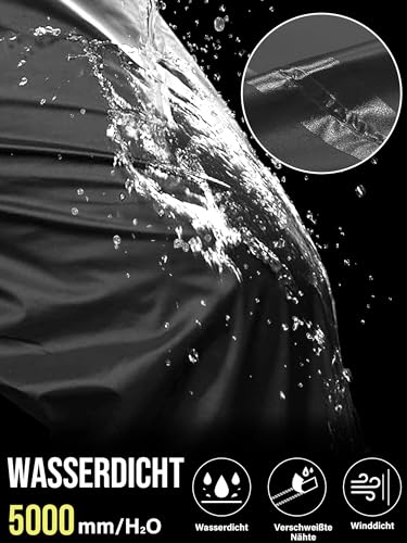 Yenwits Regenhose Damen Wasserdicht Atmungsaktiv Leicht Fahrrad Überziehhose Winddicht Wanderhose Outdoor Trekkinghose Arbeitshose(2090,Schwarz,XXL)