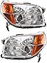 Evan-Fischer Headlight Set Compatible with 2006-2008 Honda Pilot Left Driver and Right Passenger Side Halogen
