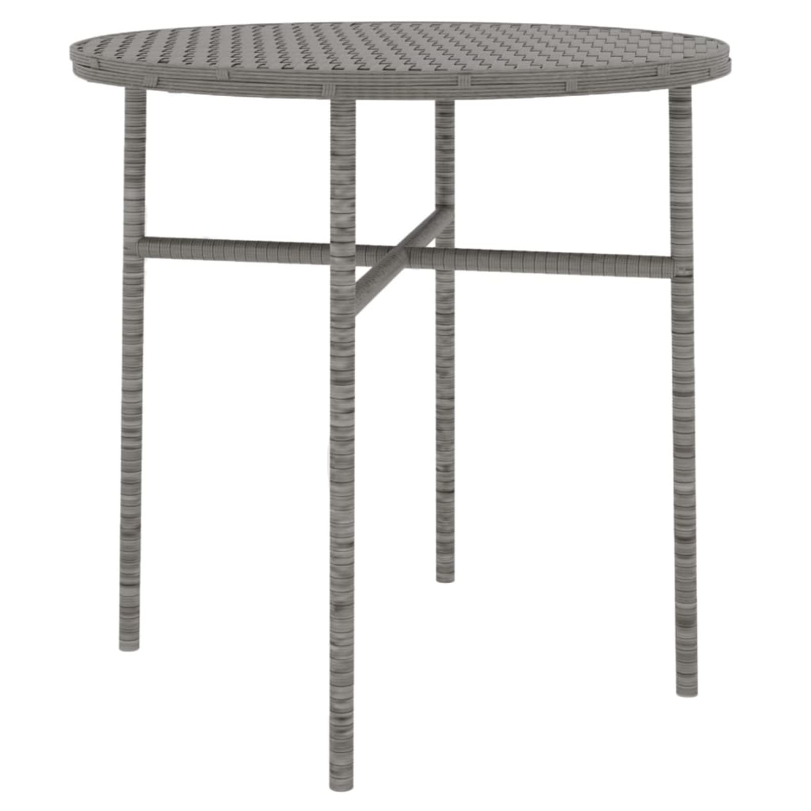 Juego de Comedor para jardín 3 Piezas Conjunto Mesa y sillas Jardin Muebles Jardin Exterior Garden Furniture Set de Comedor de jardín ratán sintético Gris