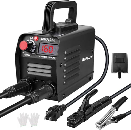 Soldadora Inversora Portátil 250Amp 110V Mini Pantalla LED Inversor Digital IGBT Máquina de Soldadura, Máquina Soldadora de Arco MMA Soldador Inversor de CC...