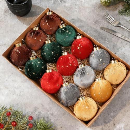 Boules décoratives velours rustiques : sublimez facilement vos tables de fête - 6