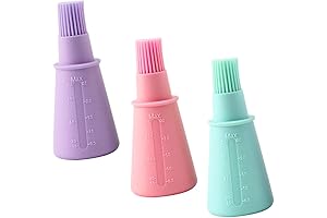 BESPORTBLE 3Pcs Silicone Oil Containers with Brush