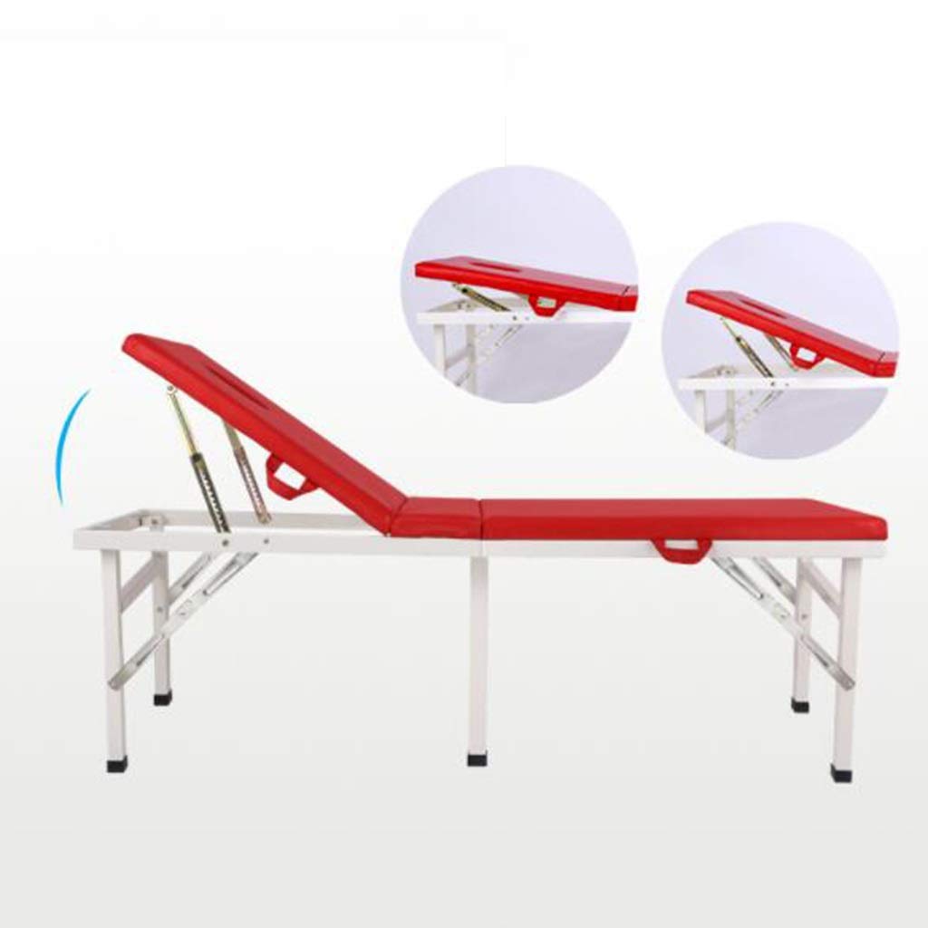 Lettini Spa Lettino da Massaggio Lettino 2 sezioni Pieghevole Portatile in Alluminio Piede per Il Viso Spa Attrezzatura Professionale per Bellezza 23,62 Pollici(White)