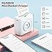MUNBYN Penguin Portable Bluetooth Label Maker Machine, Wireless Pocket Thermal Label Printer, Handheld Mobile Labeler for Home Kitchen Study Use Adorable Gift, Compatible with Android & iOS (Red)