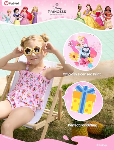 Image of Disney Elsa Princess Toddler Girls Two Piece Tankini Top and Bow Tie Bikini Bottom Beach Swimsuit Set