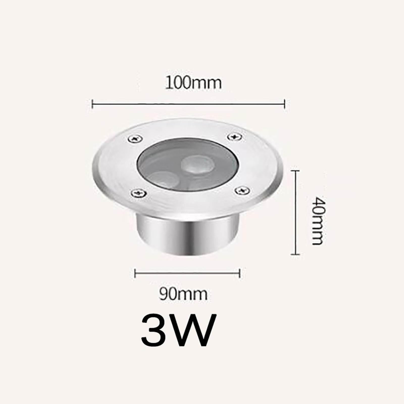 Projecteurs LED Subaquatiques pour Bassin Jardin Fontaine 4 Spots Encastrés Ronds Étanches Ip68 RGB 3W Vert 24 V AC Ou 12 V AC