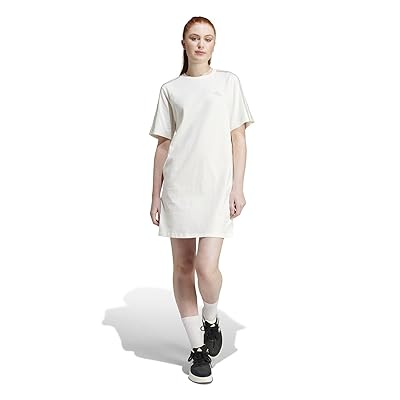 adidas Essentials 3 Stripes Single Jersey Boyfriend T Shirt Dress Women