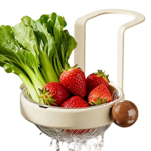 食品用シンクストレーナーバスケット - 自動ダンピングフィルターラック - シンク野菜水切りバスケット - 家庭料理人、忙しいアパート、食事の準備者、住宅所有者、ホテル、レストラン、バルコニー、寮用