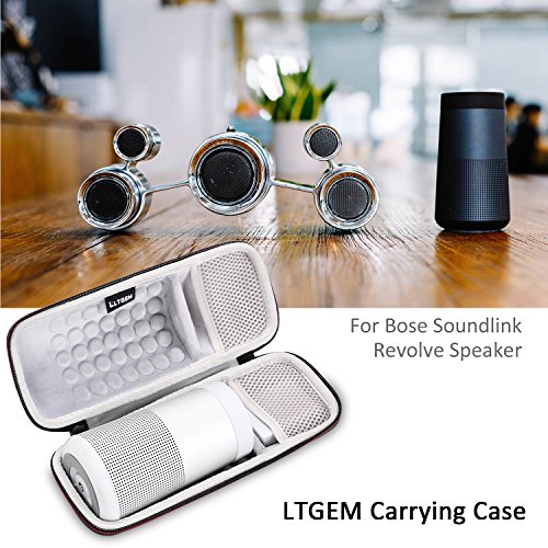Ltgem Eva Hard Case For Bose Soundlink Revolve Or Revolve (Series Ii) Bluetooth Speaker With Mesh Pocket-Black #TOP2