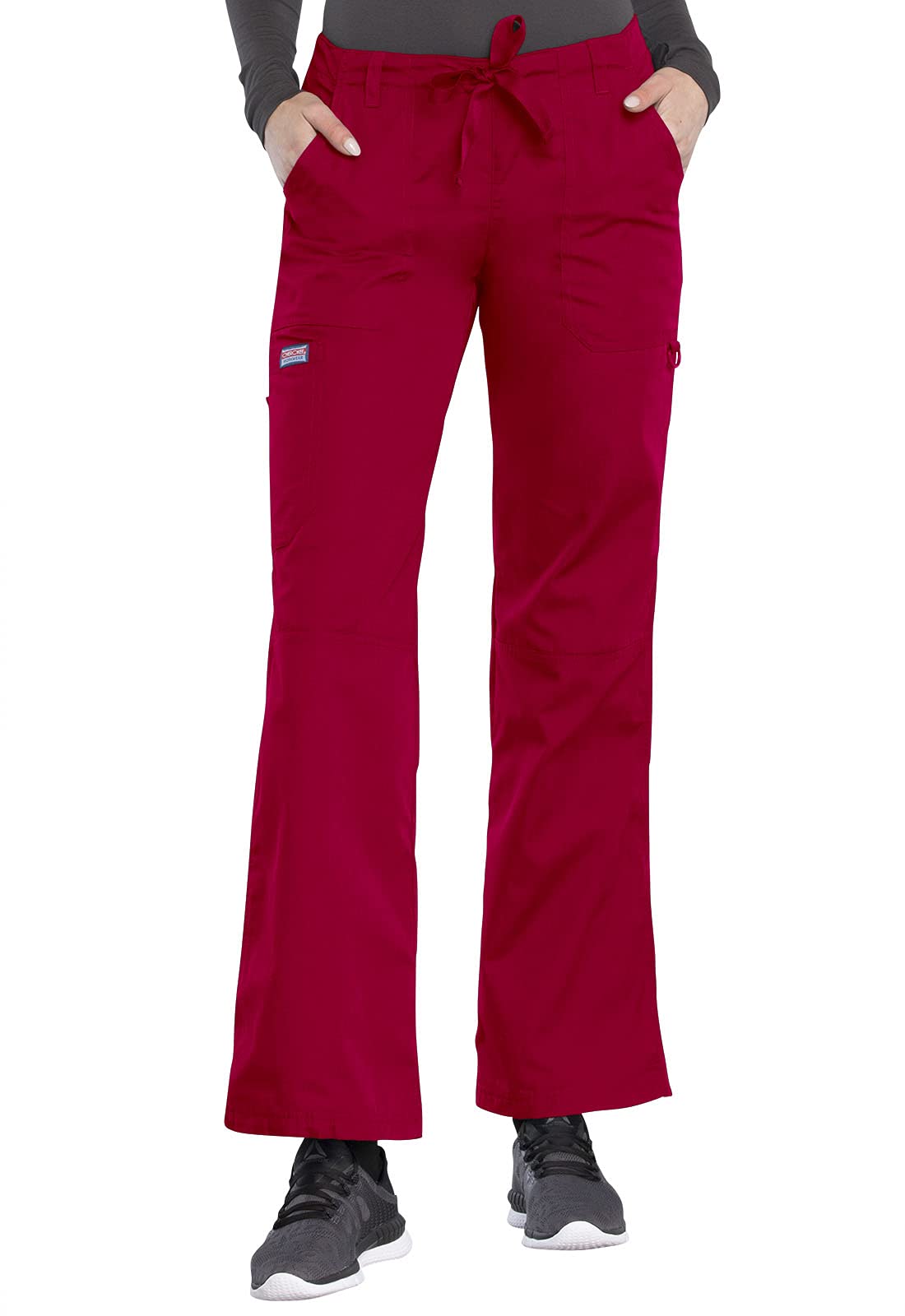 CHEROKEEWomen's Low Rise Drawstring Cargo Scrub Pant