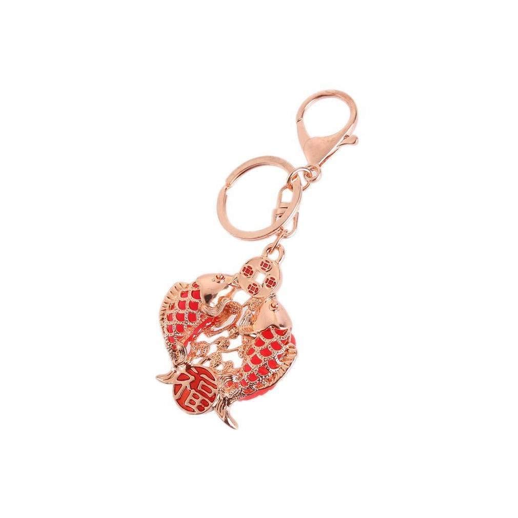 lachineuse Double Feng Shui Fish Keyring – Wealth and Abundance