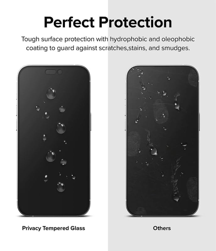 Image of Ultra Privacy Tempered Glass for Redmi K50i 5G,Anti-Spy,Military Grade Protection, 9H, Scratch-Resistant, Ultra-Clear,Anti Fingerprint,With FREE Installation kit.