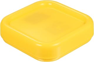 sourcing map Cojín magnético cuadrado de plástico magnético para alfileres de costura, estuche de almacenamiento, herramienta de cojín de aguja para proyectos de costura, color amarillo