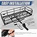 Auto Dynasty Universal Rear Fold-Up Tow Hitch Trailer Cargo Holder Carrier Basket with Red Reflector Compatible with 2 Inch Tow Receiver Car Model, Mild Steel, Black Powdercoated
