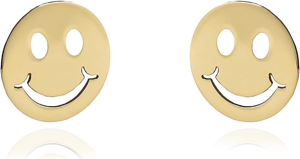 Boribta Real 14k solid Yellow Gold Stud Earrings with Screw back for Women Girls Men for Sensitive ears Small & Minimalist Studs Jewelry for mother's Day Gifts (Flat Round(6mm) - Image 4