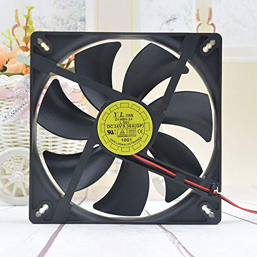 14cm 24V 0.36A 14025 D14BH-24 2pin Power Supply Silent Fan