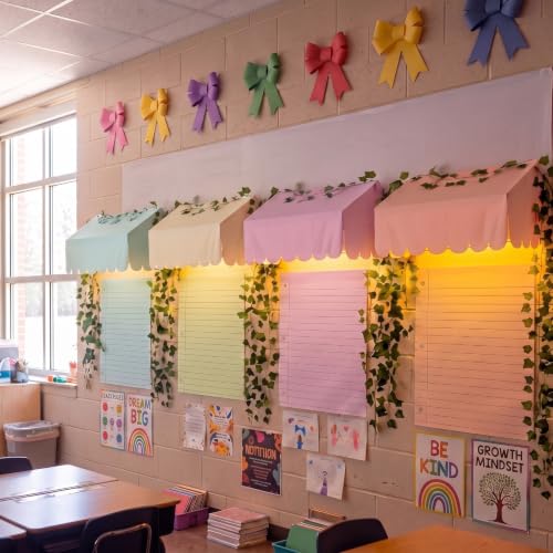 Epakh 20 Pcs Back to School Classroom Awning Decor Kit, Pastel