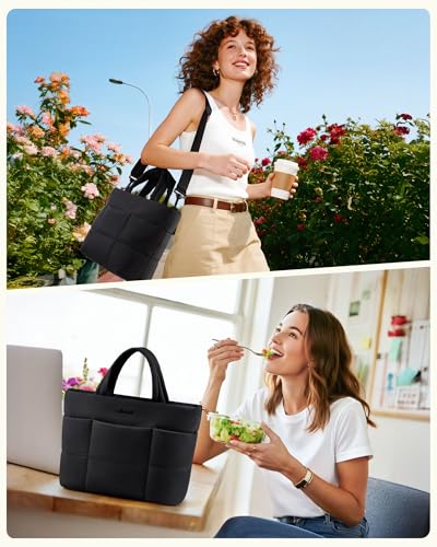 Bolso tote pequeño para mujer con asa superior acolchado miniatura 6