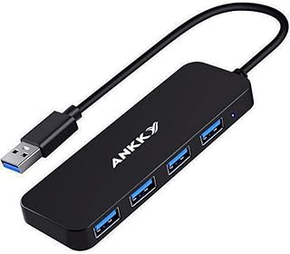 USB Hub 3.0, ANKKY 4-Port USB 3.0 Hub USB Splitter USB Expander for Laptop, Xbox, Flash Drive, HDD, Console, Printer, Camera,Keyborad, Mouse-1FT