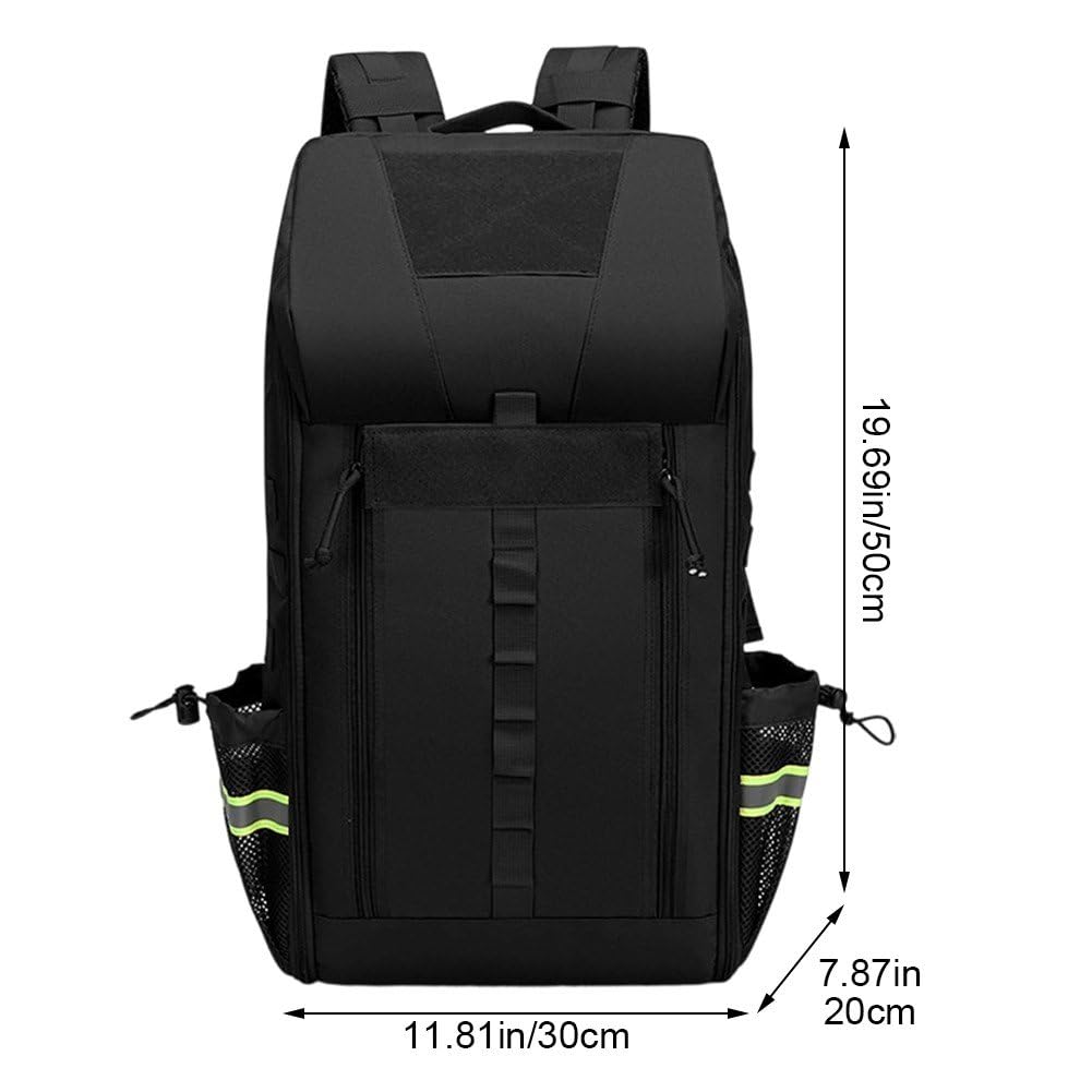 Mochila De Primeros Auxilios, Bolsa Médica con Tira Reflectante, Bolsa Vacía para Primeros Auxilios para Emergencias, Ideal para Acampar, Andar En Bicicleta Y Hacer Senderismo Aire Libre.