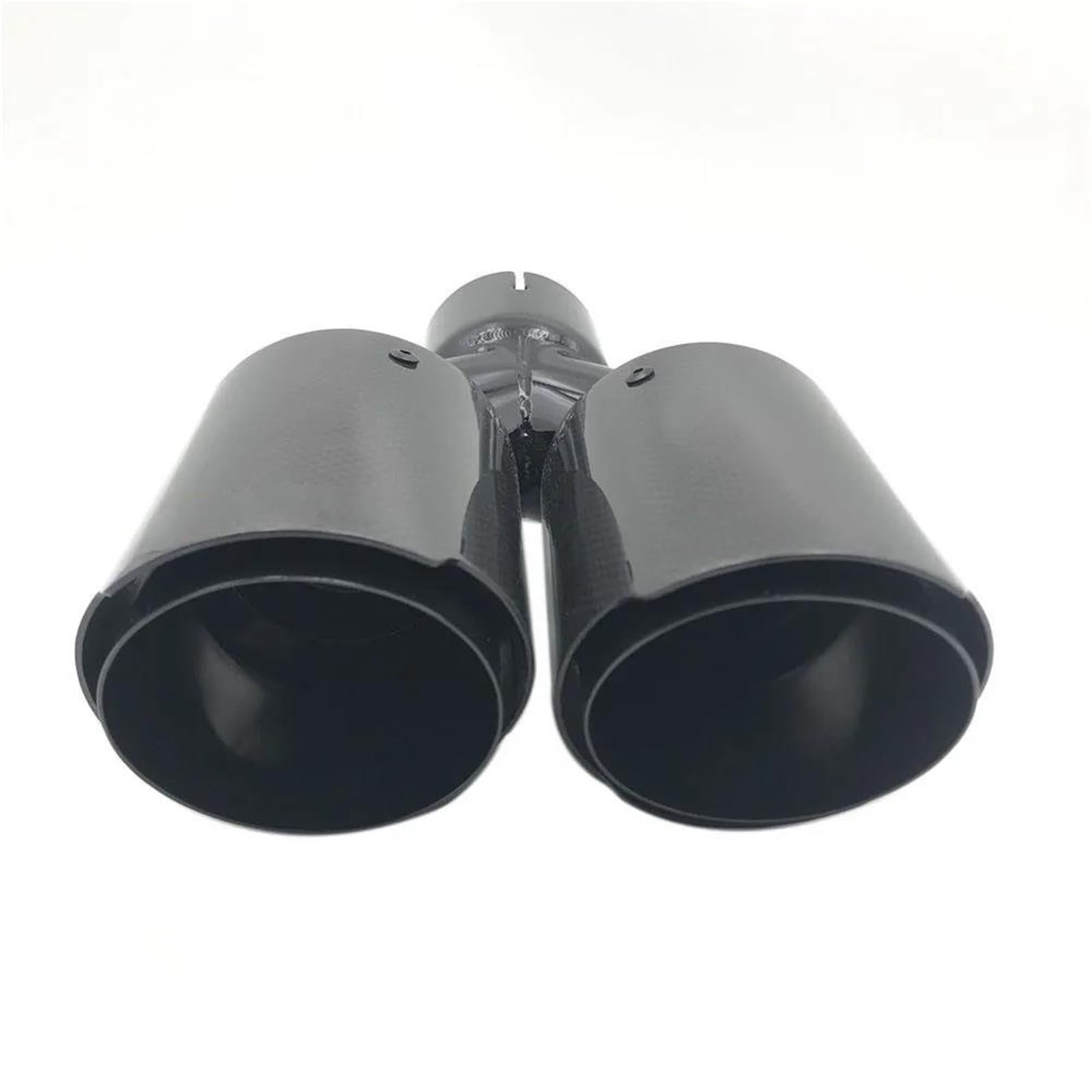 Terminale Di Scarico 1 Pz Lucido In Fibra Carbonio Doppio Silenziatore Punta Tubi Scarico Tubi Scarico Universale Nero In Acciaio Inox Tubo Per BMW F30 E90 Silenziatore Coda Tubo(60MM -76MM)