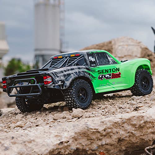 Arrma Rc Truck 1/10 Senton 4X2 Boost Mega 550 Brushed Short Course Truck Rtr With Battery & Charger, Green, Ara4103Sv4T1 #TOP5
