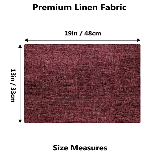 Home Brilliant Red Placemats Set of 8 Cloth Placemat for Holiday Heat Resistant Dining Table Mats Kitchen Washable Place Mats, Wine Red by Home Brilliant - Used condition - Image 5